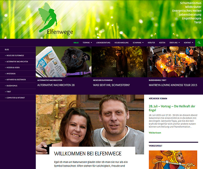Website für spirituelle Beratung und Seminare